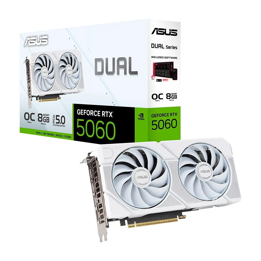 ASUS Dual GeForce RTX 5060 White OC Edition 8GB GDDR7 128-bit