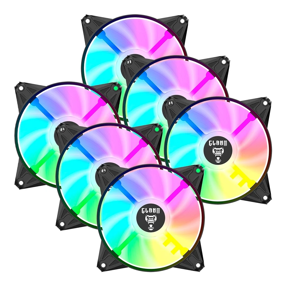 Clanm Eurus 120mm ARGB Preto Kit 6 Fans