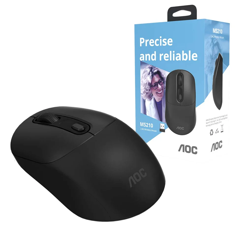 Aoc Ms210b Preto Sem Fio Ms210b