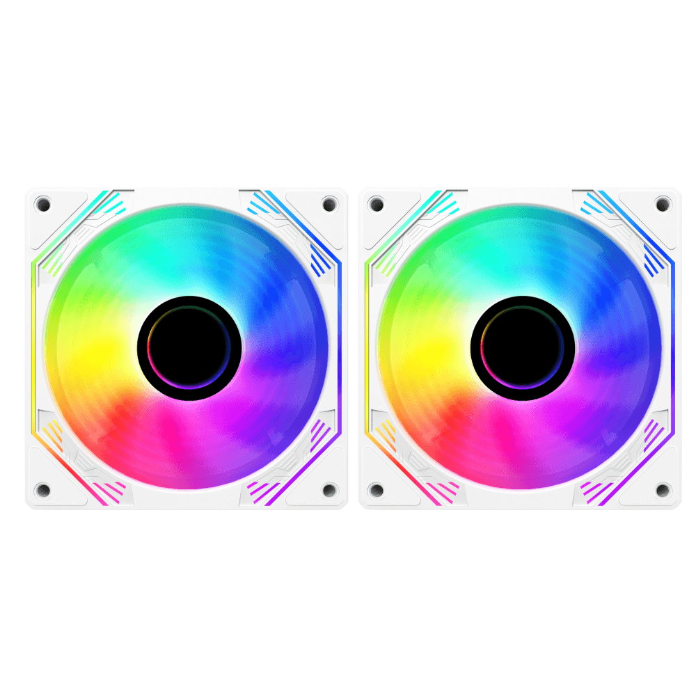 Hayom RGB 120mm RGB Branco Kit 2 Fans FC1309