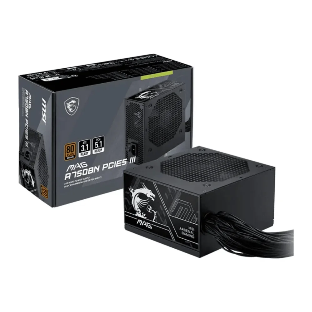 MSI MAG A750BN 750W 80 Plus Bronze ATX 3.1 Non-Modular