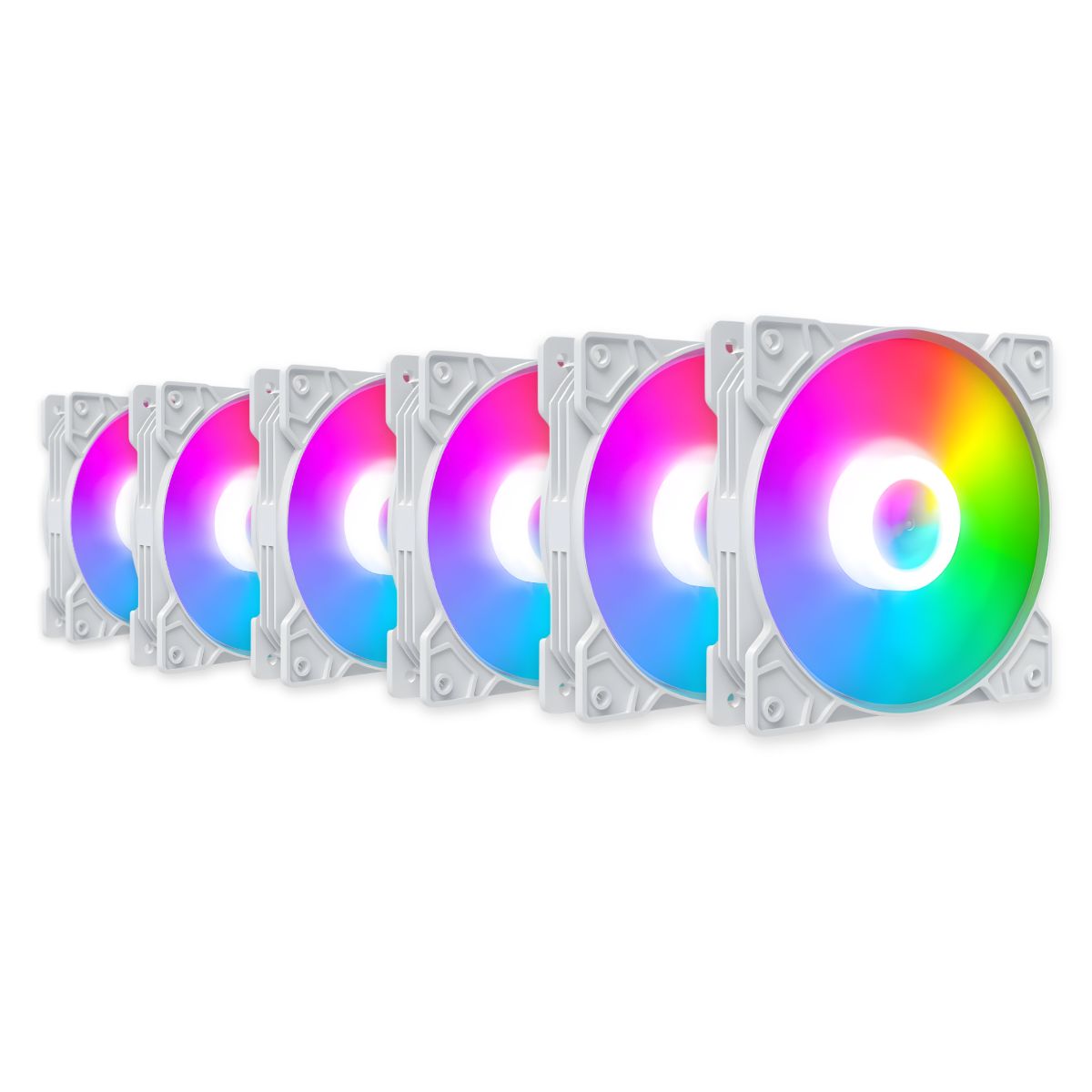 Snaker Shadow Argb 120mm ARGB Branco Kit 6 Fans