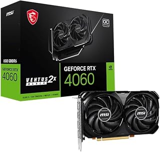 MSI GeForce RTX 4060 VENTUS 2X BLACK OC 8GB GDDR6 128-bit