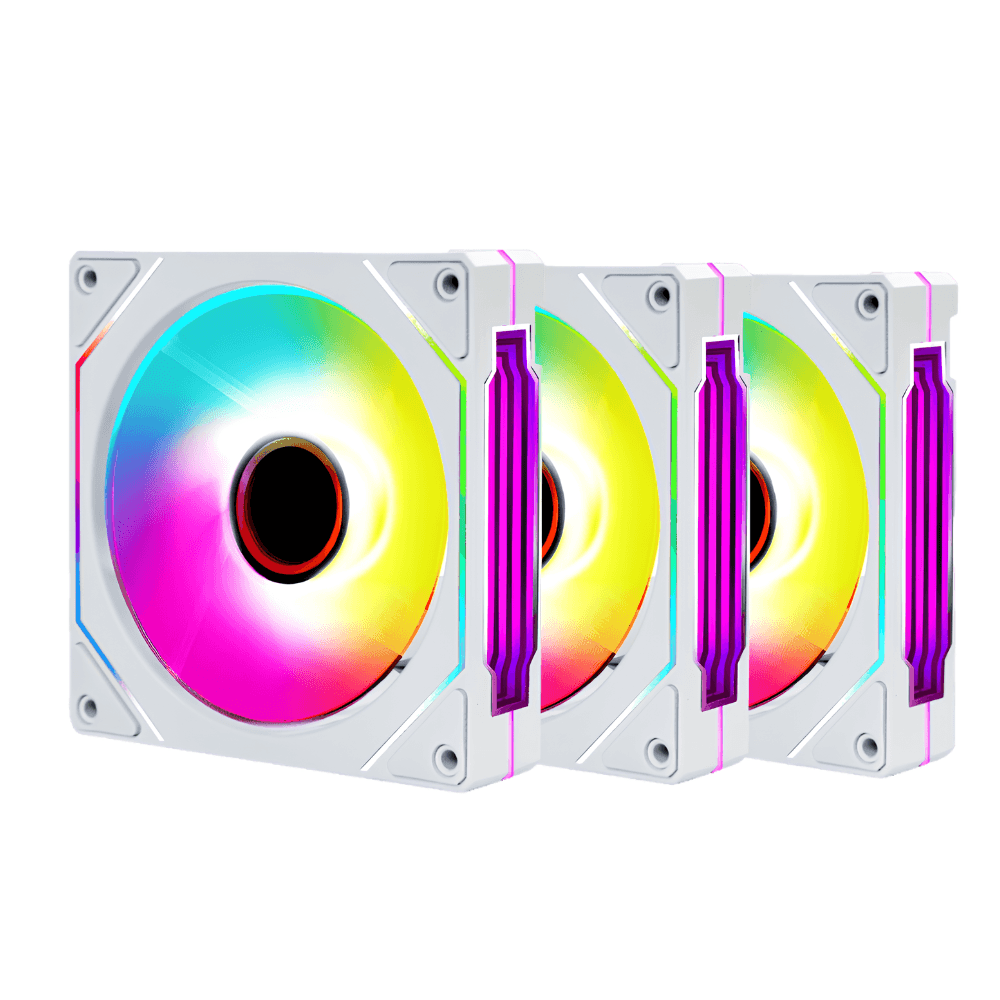 Round5 Aurora 120mm ARGB Branco Kit 3 Fans FW-W-2218