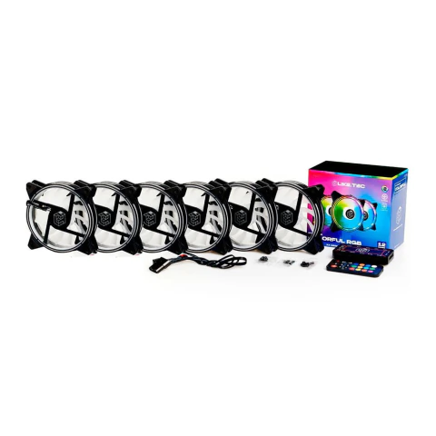 Colorful Like.Tec Colorful 120mm ARGB Preto Kit 6 Fans LF-KITRGB-COLORFUL-2152