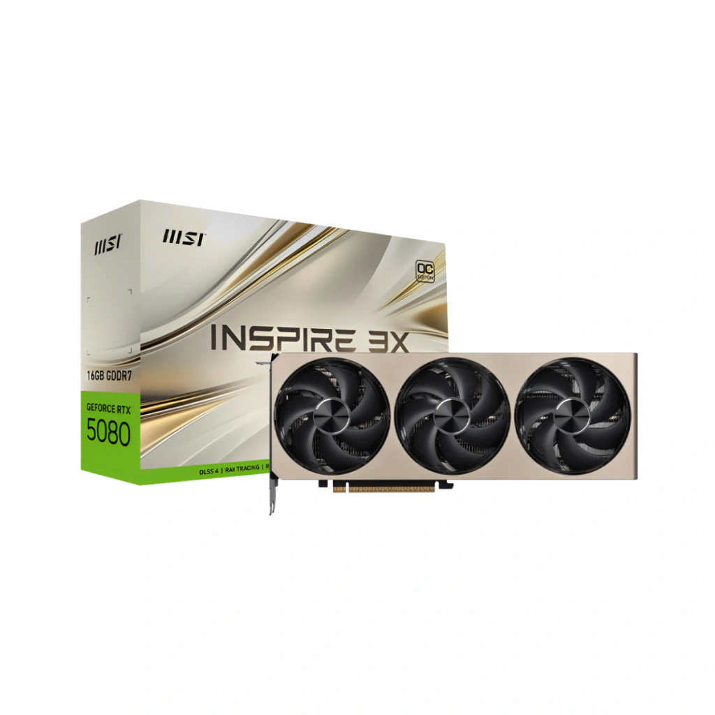 MSI GeForce RTX 5080 16GB INSPIRE 3X OC 256-bit GDDR7 G5080-16I3C