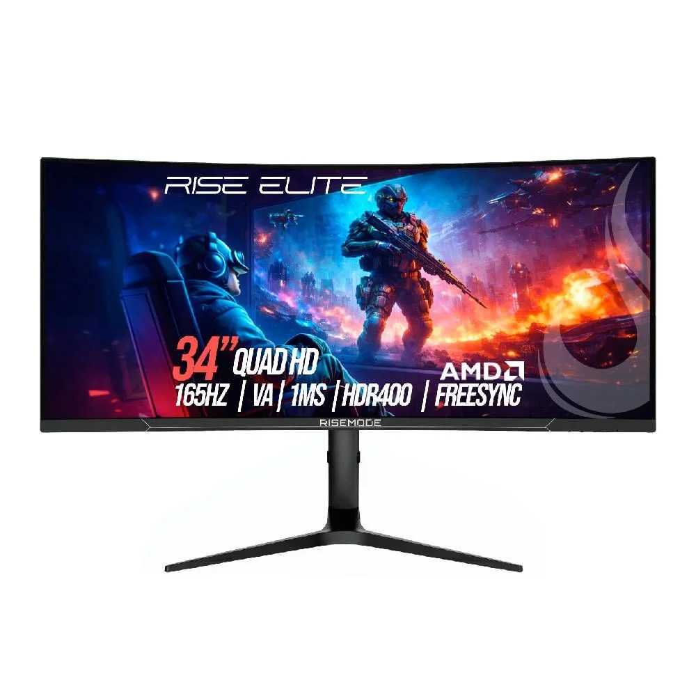 Rise Mode Elite 34" Curvo Preto RM-MOG-34C1652K-B