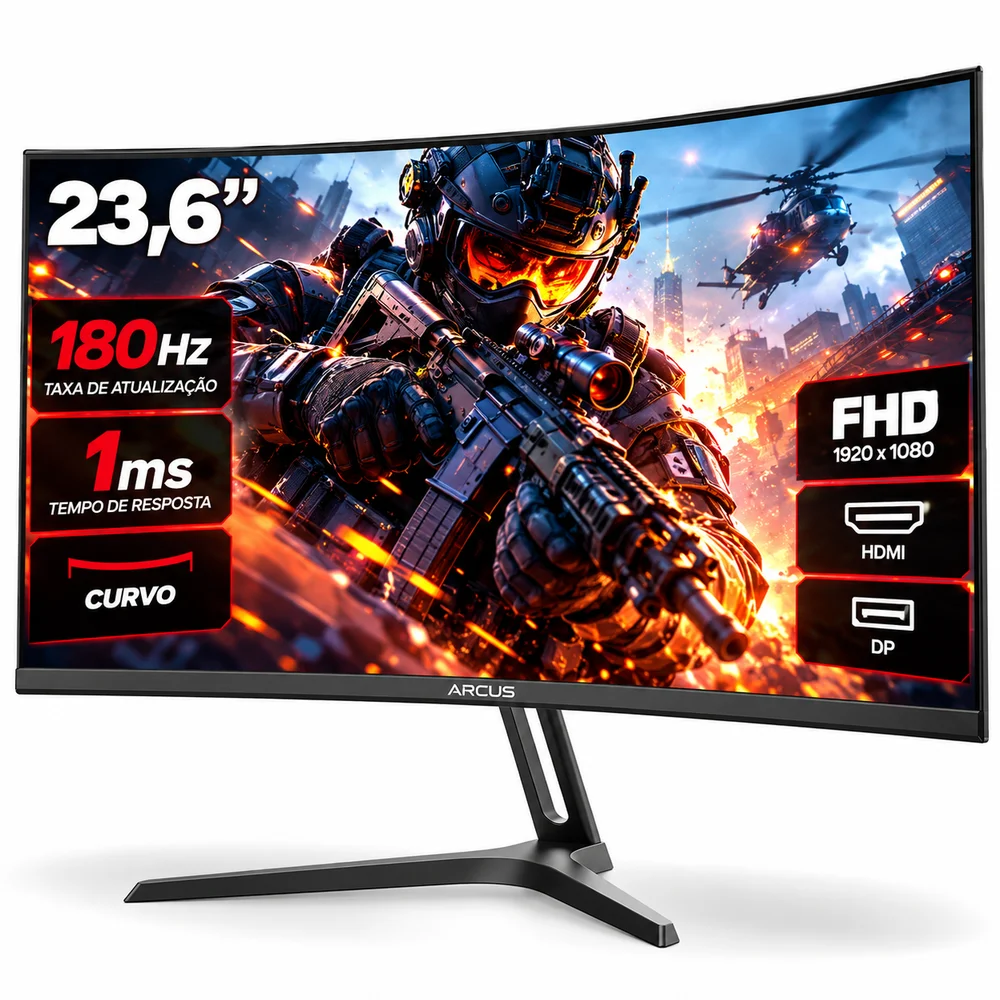 Bluecase Arcus 23.6" Curvo Preto BM24FFD3GCBX