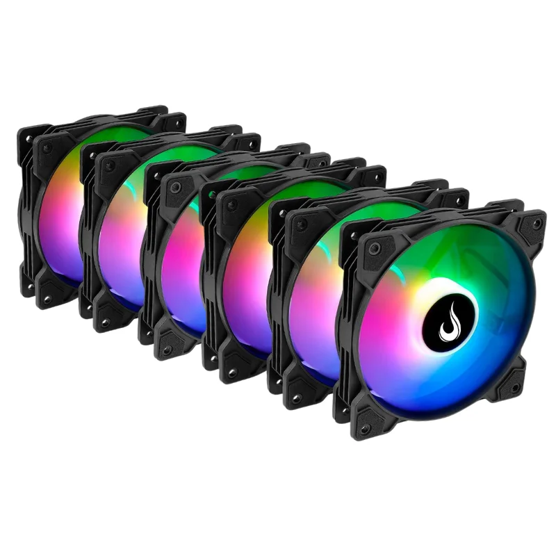 Rise Mode X ARGB 120mm ARGB Preto Kit 6 Fans RM-XLD-ARGB