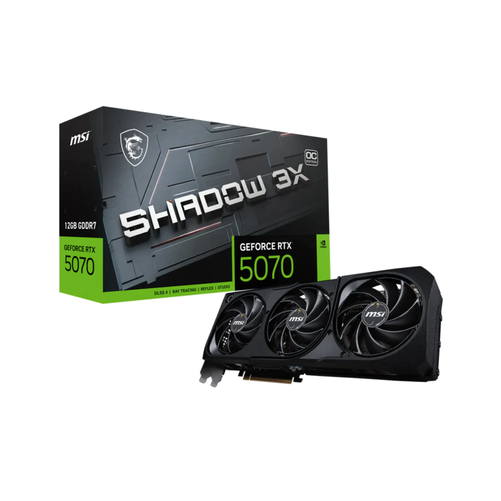 MSI GeForce RTX 5070 12G SHADOW 3X OC 192-bit GDDR7 RTX-5070-12G-SHADOW-3X-OC