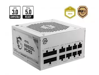 MSI MAG A850GL 850W White 80 Plus Gold Full Modular ATX 3.0