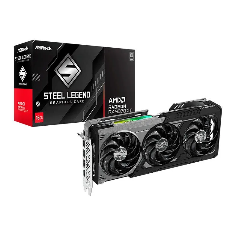 ASRock Radeon RX 9070 XT Steel Legend Dark 16GB GDDR6 256-bit
