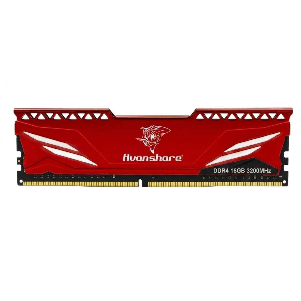 Avanshare 16GB DDR4 3200MHz Vermelho UDIMM