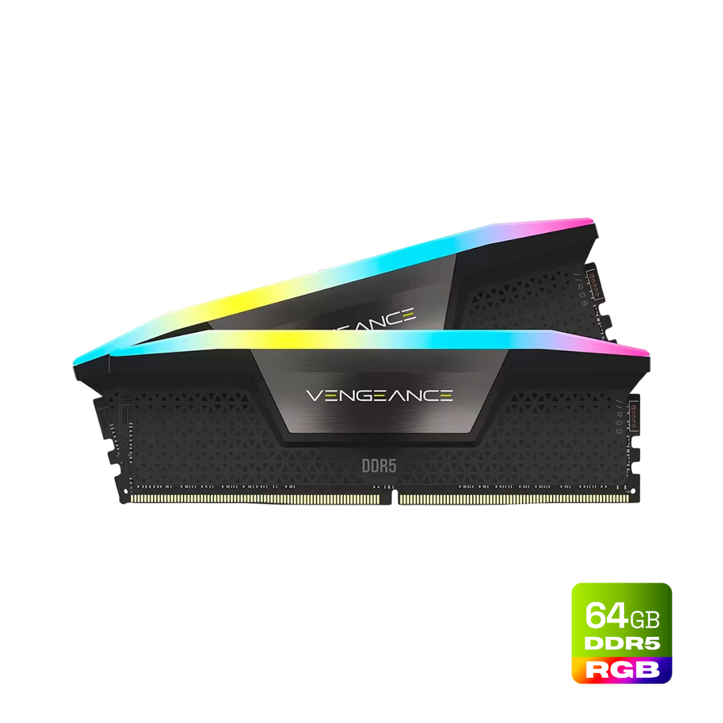 Corsair Vengeance RGB 64GB (2x32GB) DDR5 6000MHz CL30 Cinza RGB UDIMM CMH64GX5M2B6000Z30