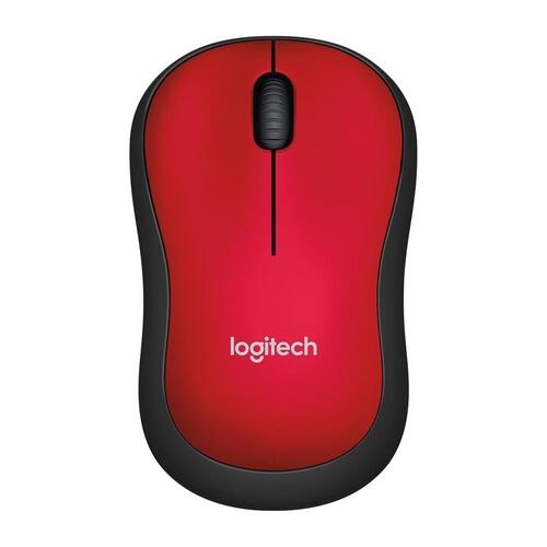 Logitech M185 Preto e Vermelho Sem Fio