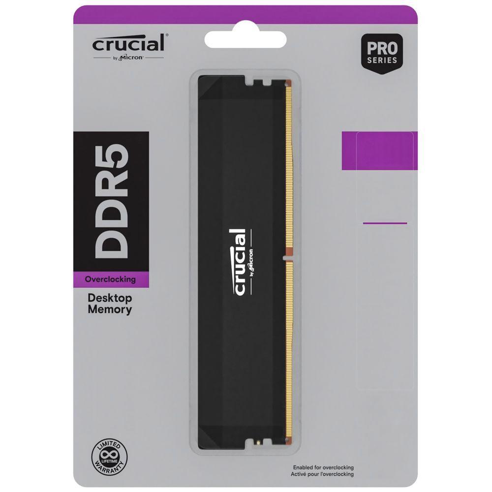 Crucial Basics 16GB (1x16GB) DDR5 6400MHz Preto UDIMM CP16G64C38U5B