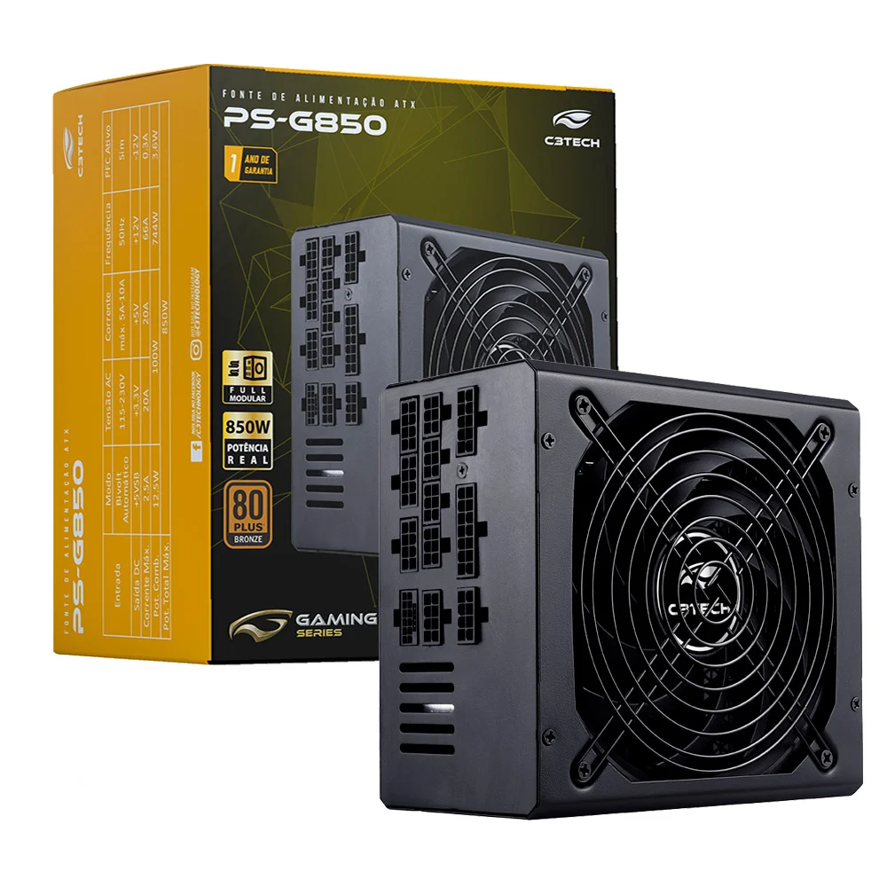 C3Tech 850W 80 Plus Bronze Full Modular ATX