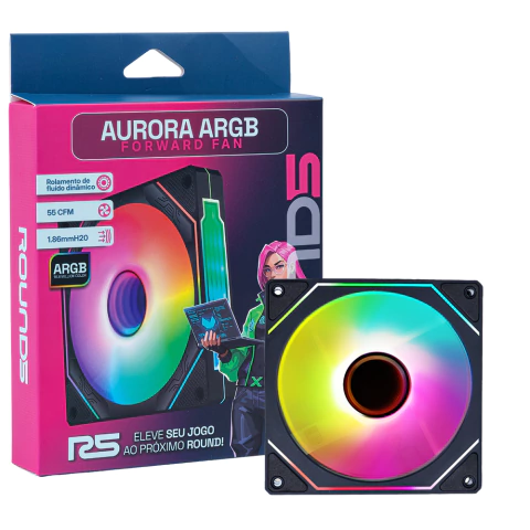 Round5 Aurora Forward 120mm ARGB Preto R5-AURORA-FW-B-2192