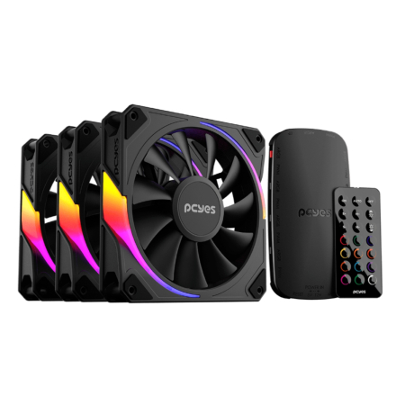 PcYes Sangue Frio 3 120mm ARGB Preto Kit 3 Fans K3ARGBSF3BR