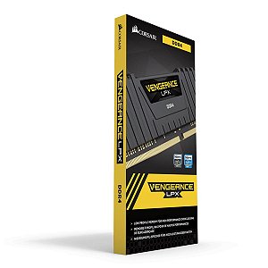 Corsair Vengeance LPX 16GB (1x16GB) DDR4 2400MHz CL16 Preto UDIMM CMK16GX4M1A2400C16