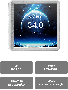 Gamdias Aura GL240 LCD 240mm Branco