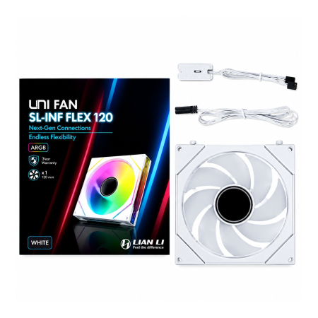 Lian Li UNI FAN SL-INF FLEX 120mm ARGB Branco 12SLIN1F1W