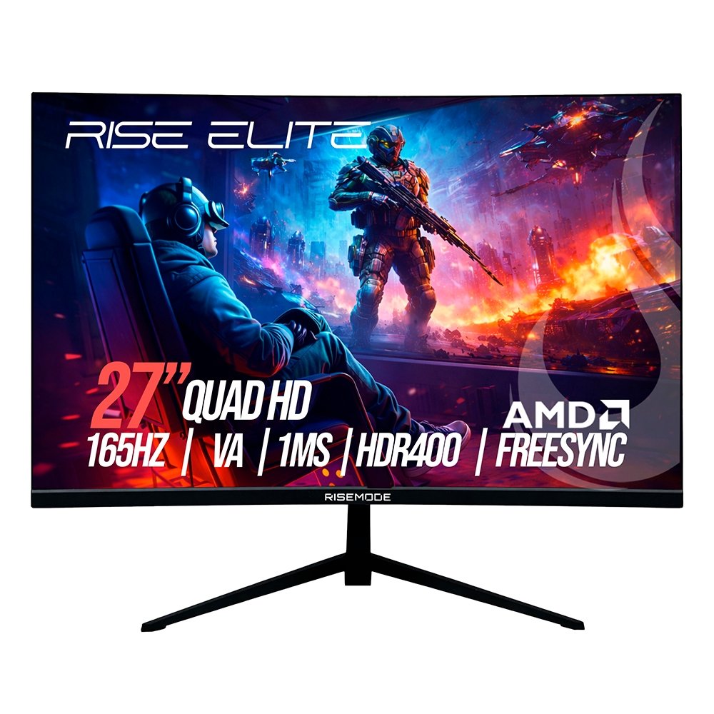 Rise Mode Elite 27" Curvo Preto RM-MOG-27C1652K-B