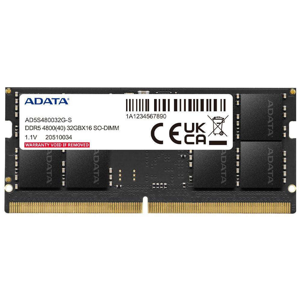 ADATA 32GB (1x32GB) DDR5 4800MHz CL40 ECC SODIMM AD5S480032G-S