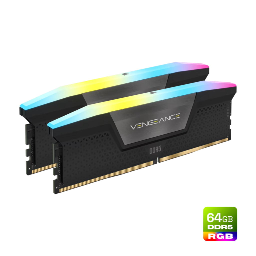 Corsair Vengeance RGB 64GB (2x32GB) DDR5 7000MHz CL40 Preta RGB UDIMM CMH64GX5M2B7000C40