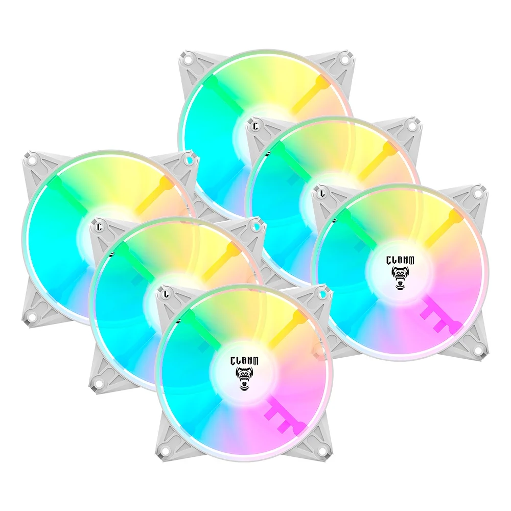 Clanm Snow Eurus 120mm ARGB Branco Kit 6 Fans