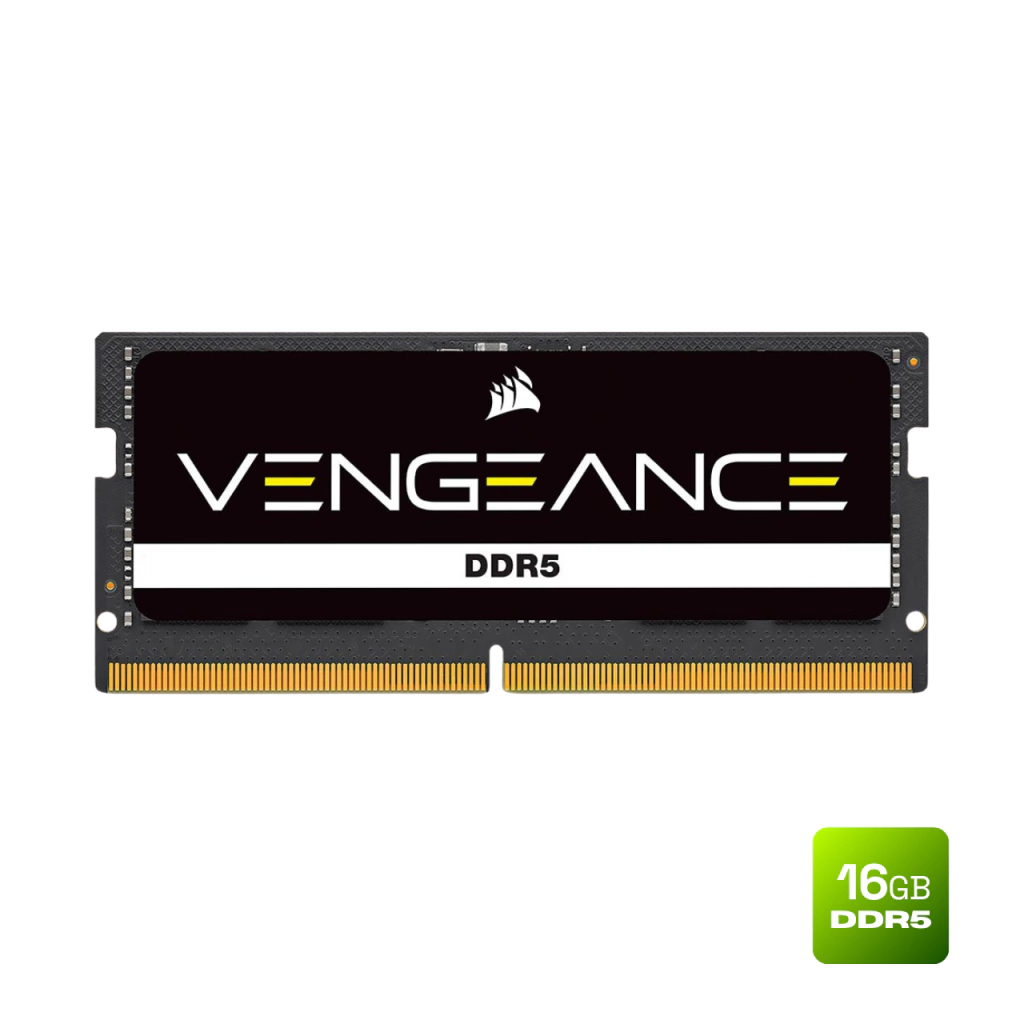 Corsair Vengeance 16GB (1x16GB) DDR5 5200MHz CL44 Preto SODIMM CMSX16GX5M1A5200C44
