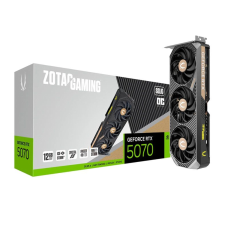 ZOTAC Gaming GeForce RTX 5070 Solid OC 12GB GDDR7 192-bit (ZT-B50700J-10A)