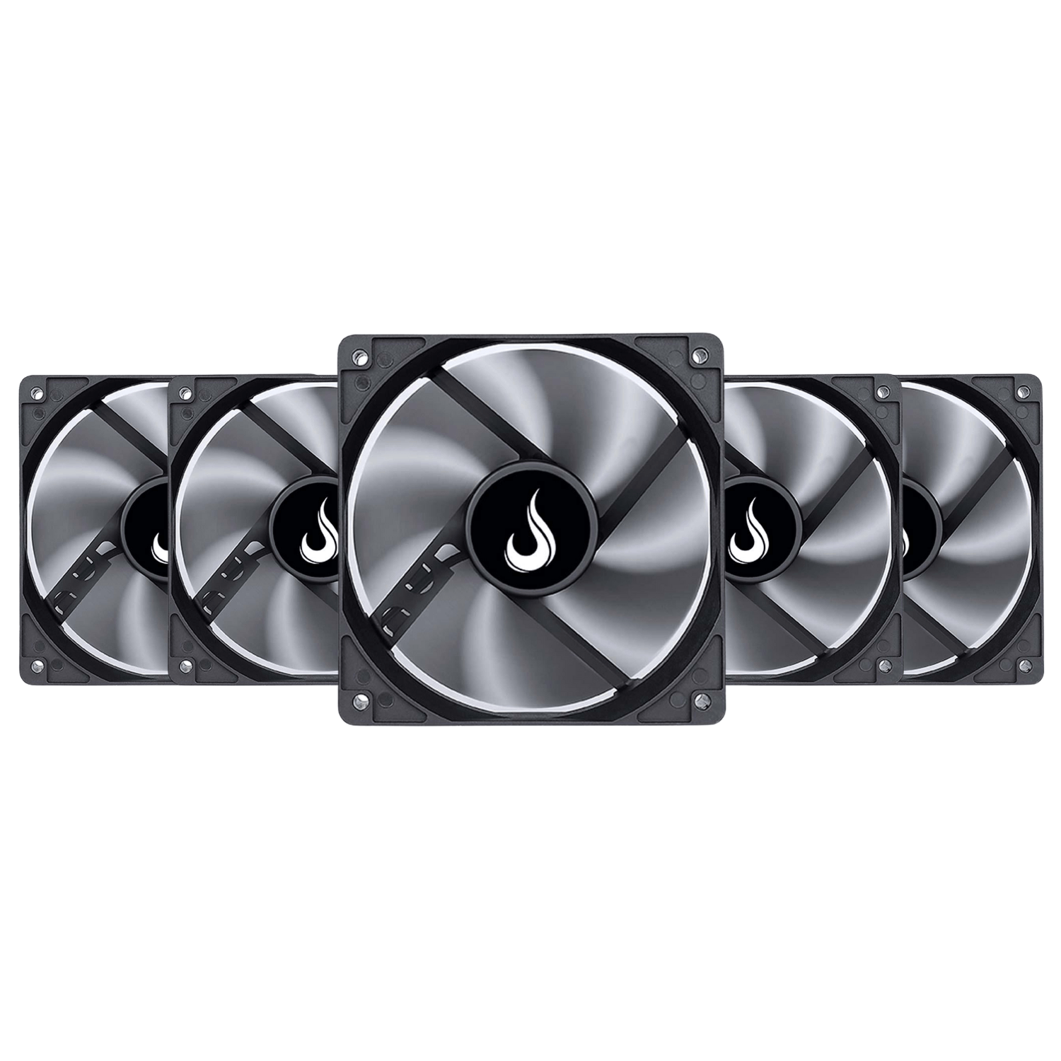 Rise Mode Cooler Fan 120mm Preto Kit 5 Fans RM-BK-01-FB