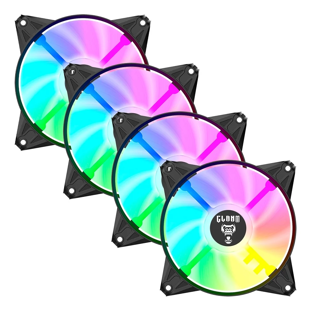 Clanm Eurus 120mm RGB Preto Kit 4 Fans