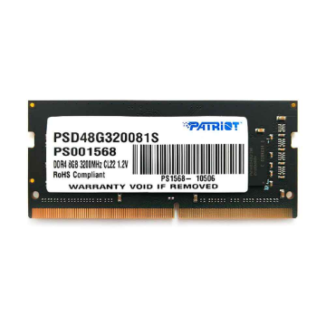 Patriot Signature 8GB (1x8GB) DDR4 3200MHz CL22 SODIMM PSD48G320081S