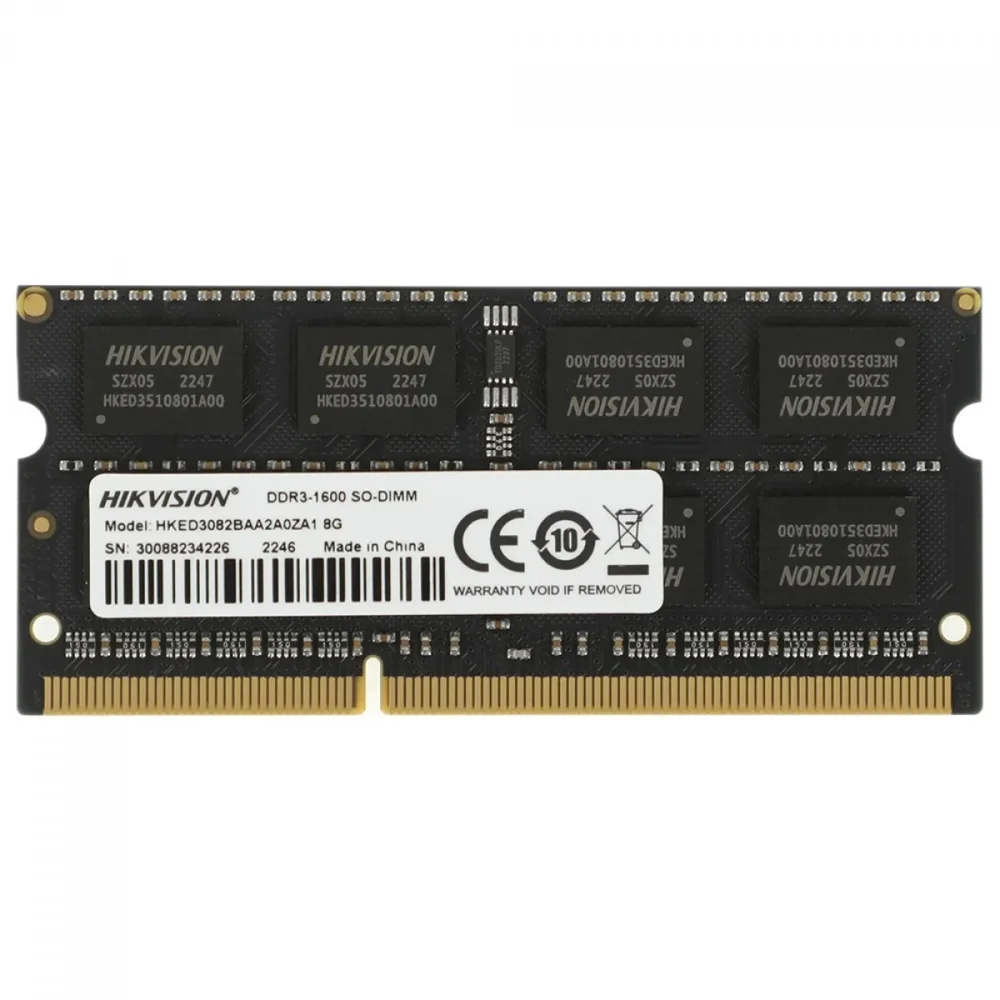 Hikvision 8GB (1x8GB) DDR3 1600MHz SODIMM HKED3082BAA2A0ZA1
