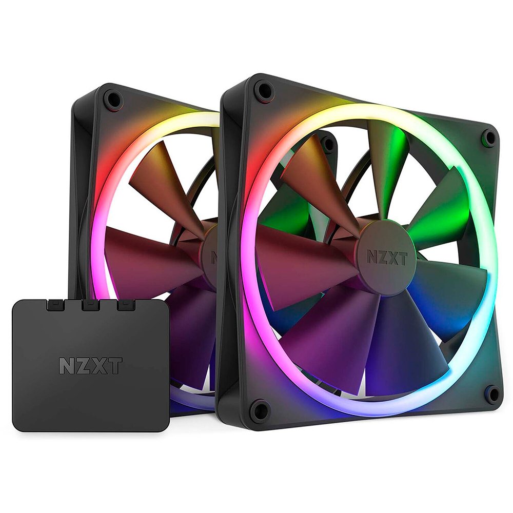 NZXT F140 RGB Twin Pack 140mm RGB Preto Kit 2 Fans RF-R14DF-B1