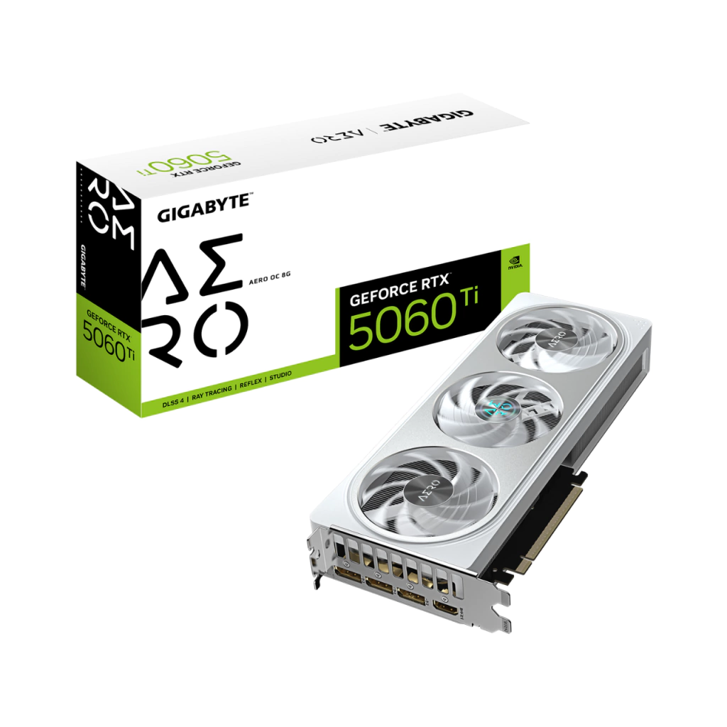 Gigabyte GeForce RTX 5060 Ti AERO OC 8GB GDDR7 128-bit GV-N506TAERO-8GD