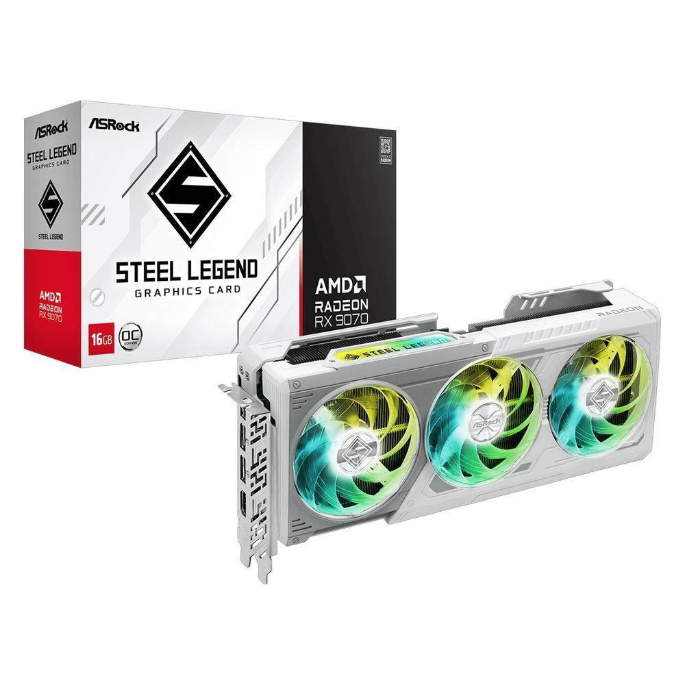 ASRock Radeon RX 9070 XT Steel Legend OC 16GB GDDR6 256-bit