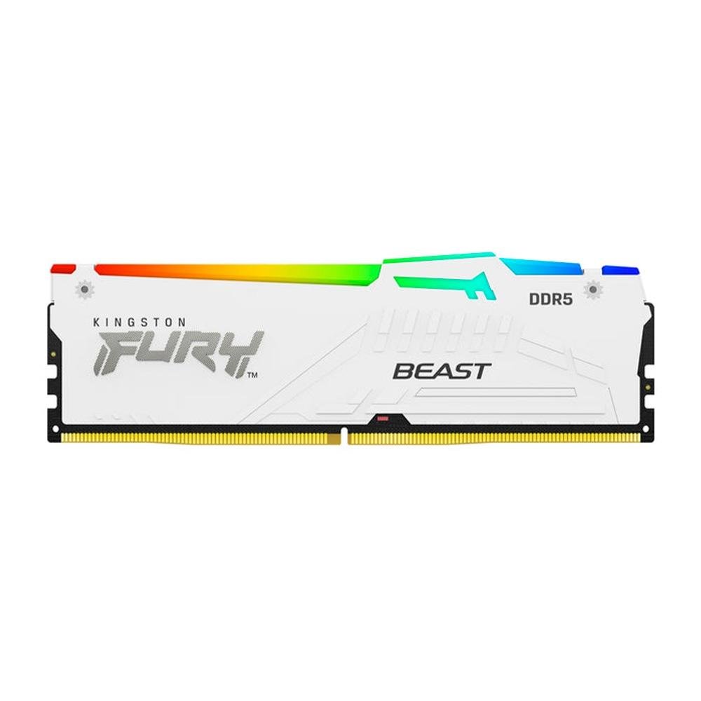 Kingston Fury Beast Expo 32GB (1x32GB) DDR5 6000MHz CL30 Branco RGB UDIMM KF560C30BWEA-32