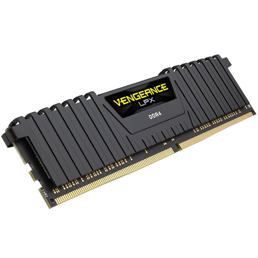 Corsair Vengeance LPX 16GB (1x16GB) DDR4 2400MHz CL14 Preto UDIMM CMK16GX4M1A2400C14