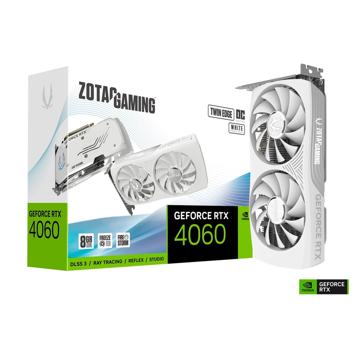 ZOTAC GAMING GeForce RTX 4060 8GB GDDR6 128-bit Twin Edge OC White Edition