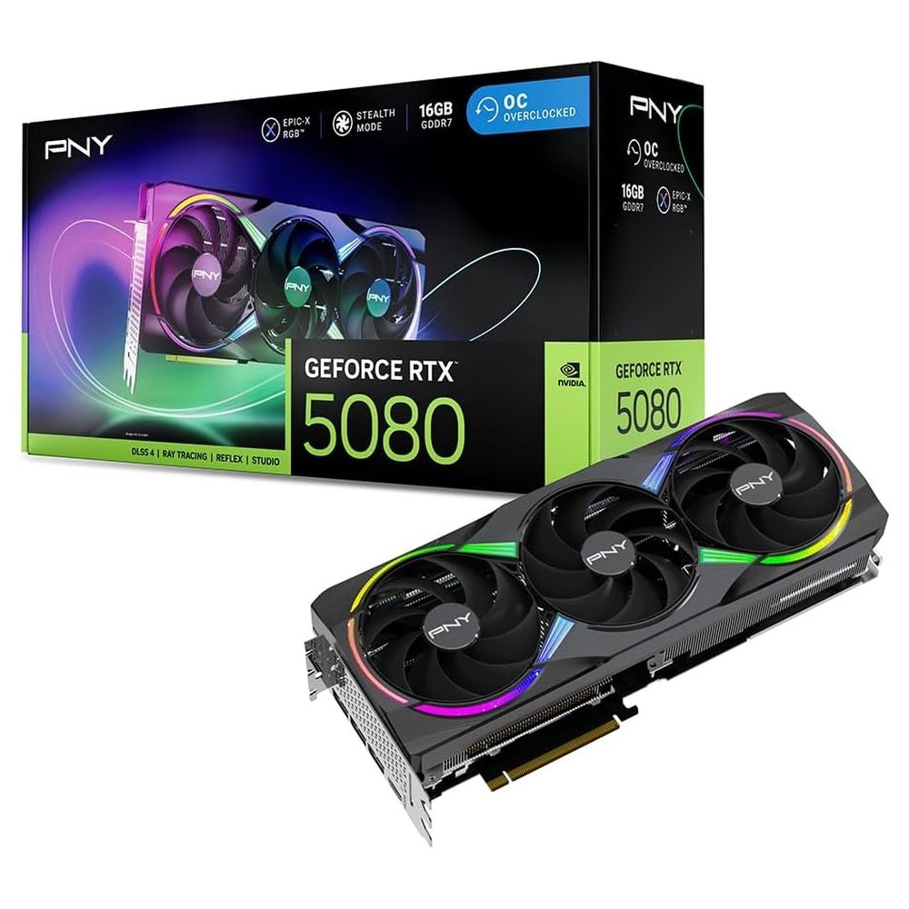 PNY GeForce RTX 5080 Epic-X RGB 16GB GDDR7 256-bit