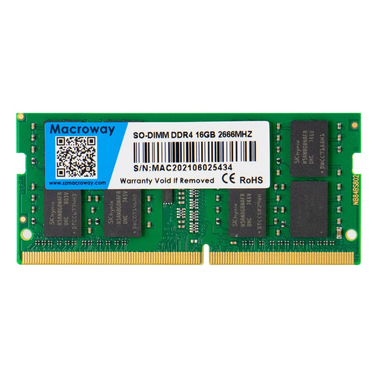 Macroway 16GB DDR4 2666MHz CL19 SODIMM