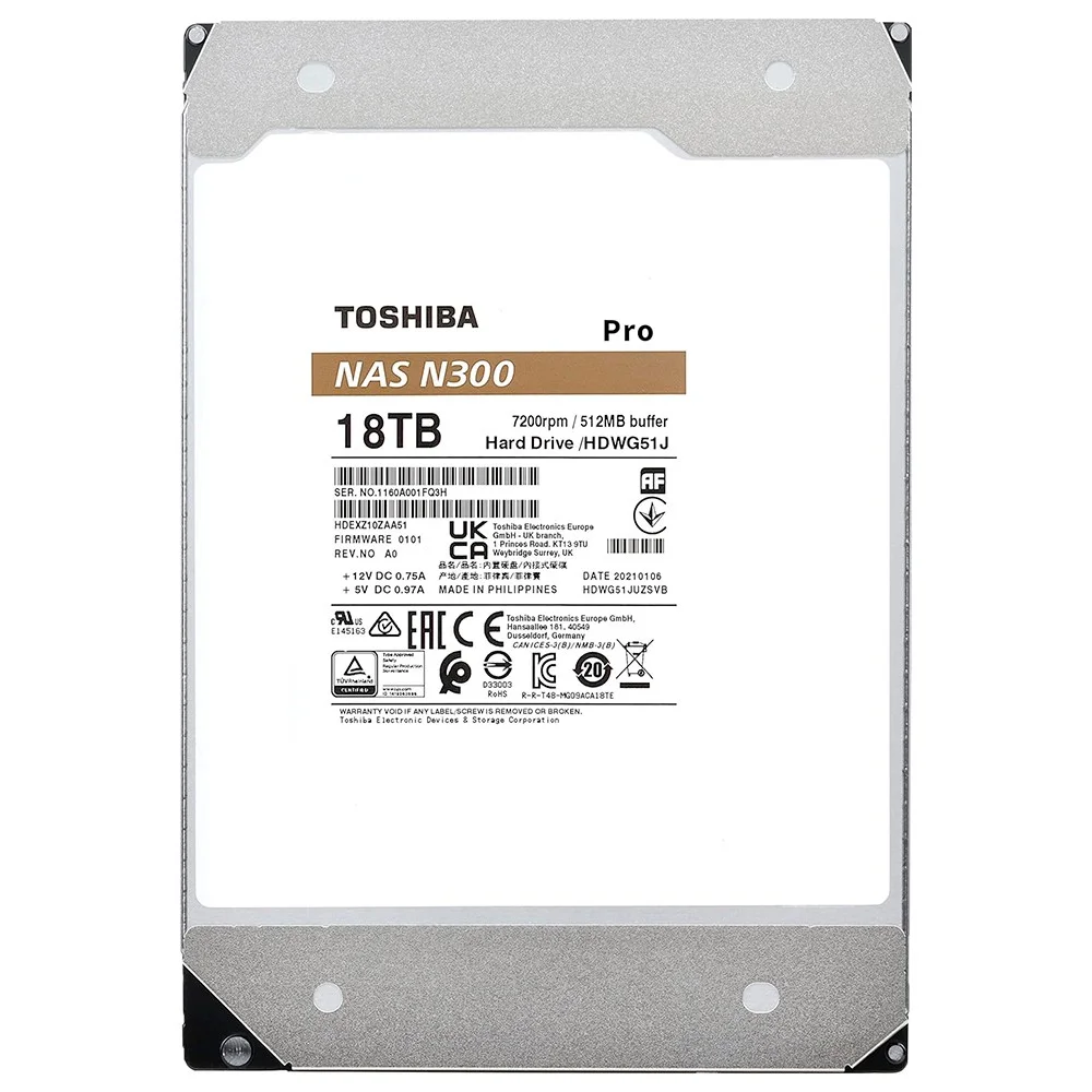 Toshiba N300 Pro 18TB HDWG51JXZSTB