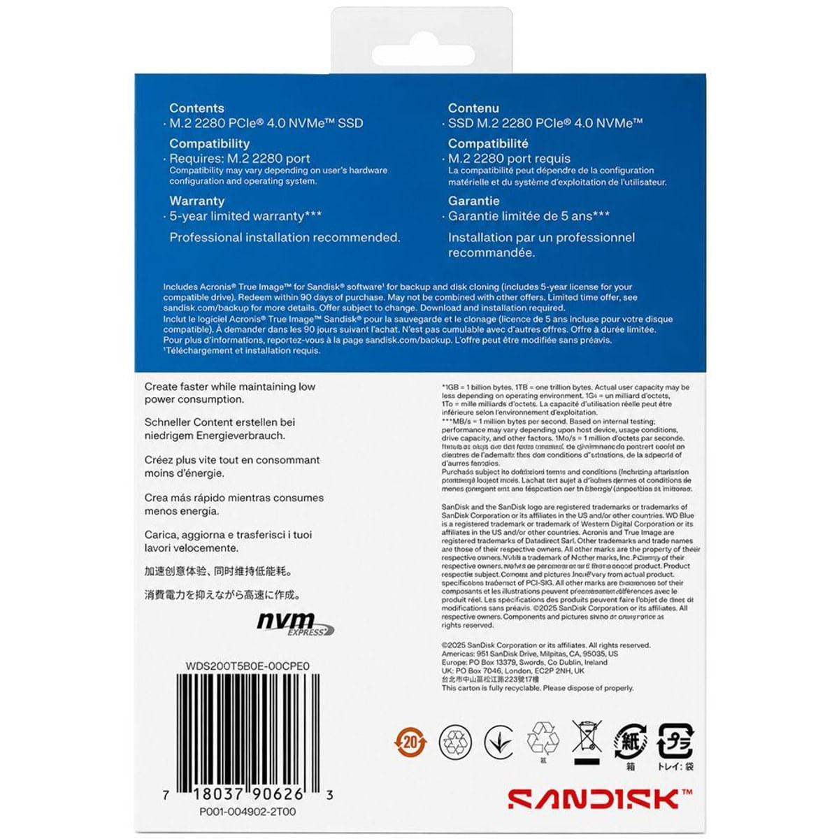 SanDisk WD Blue SN5100 2TB
