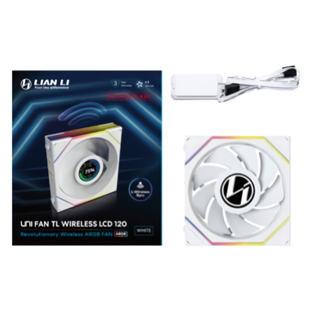 Lian Li UNI FAN TL Wireless LCD Reverse Blade 120mm RGB Branco 12RTLLCD1W1W