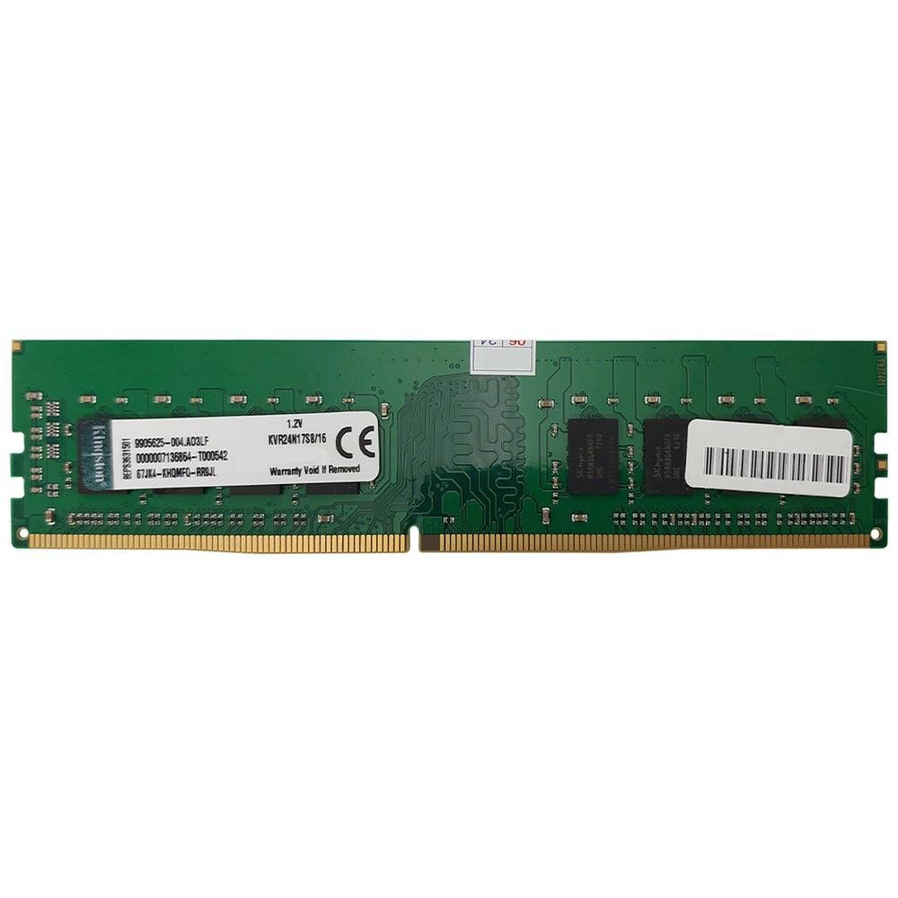 Kingston 16GB (1x16GB) DDR4 2400MHz CL17 UDIMM KVR24N17S8/16