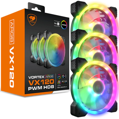 Cougar Gaming Vortex Vx120 PWM 120mm ARGB Kit 3 Fans 3MVX1203.0001