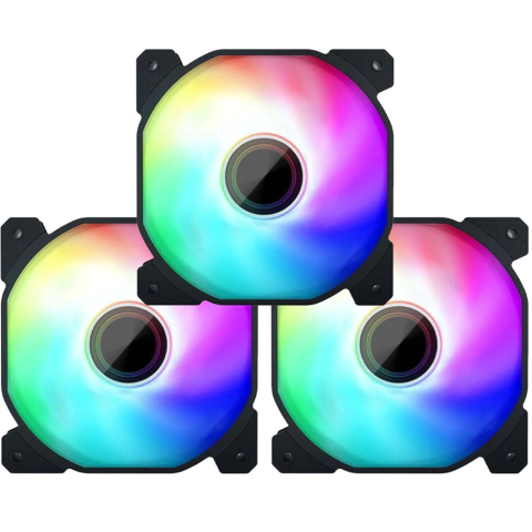 1stplayer FIS Combo 120mm ARGB Preto Kit 3 Fans FIS-BK-COMBO